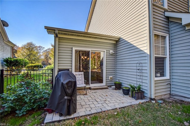 view of patio featuring area for grilling