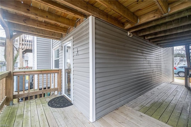 view of wooden deck