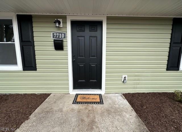 view of doorway to property