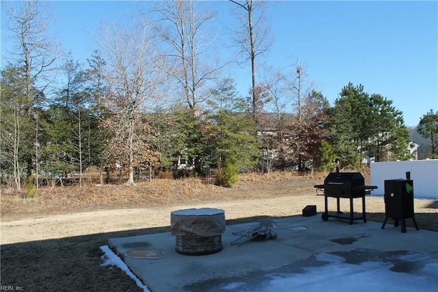 view of yard featuring a patio