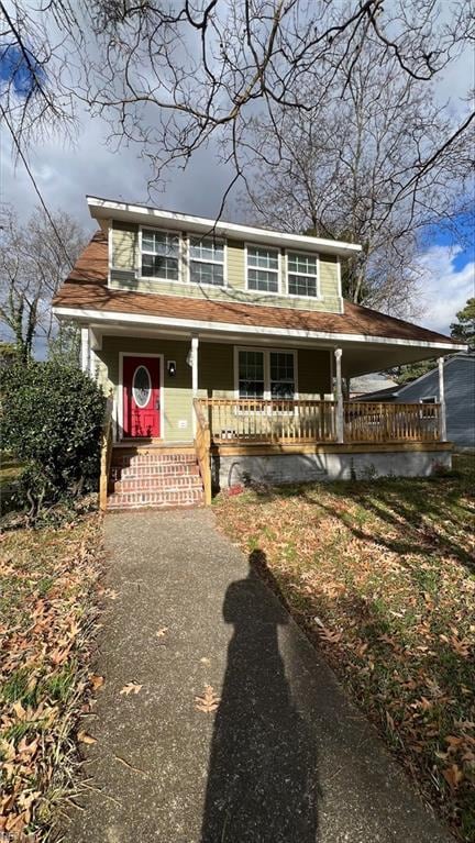 view of front facade with a porch