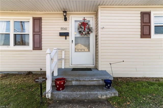 view of property entrance