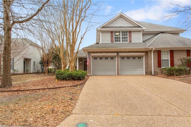 view of property with a garage