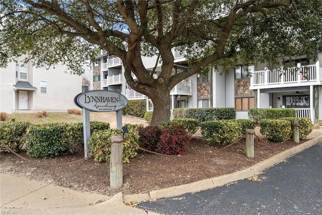 view of community sign