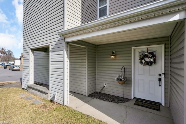 view of doorway to property