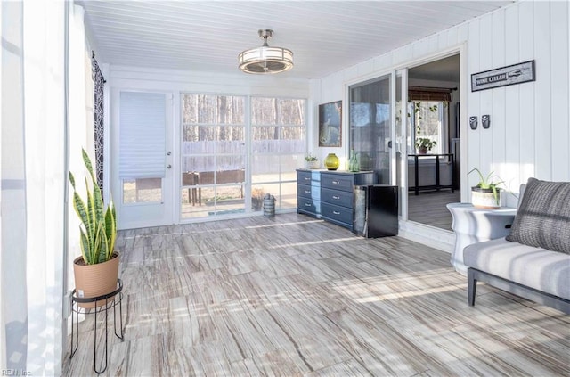 sunroom with a healthy amount of sunlight