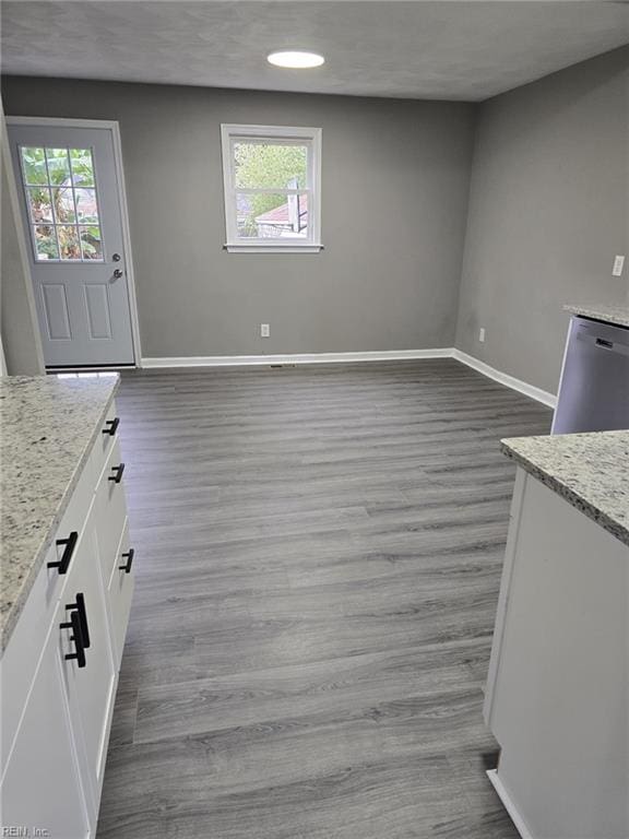 interior space featuring plenty of natural light and hardwood / wood-style floors