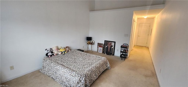 bedroom featuring carpet