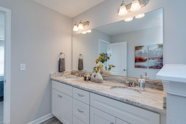 bathroom with vanity