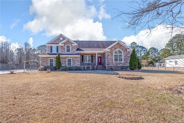 view of front property with a front yard