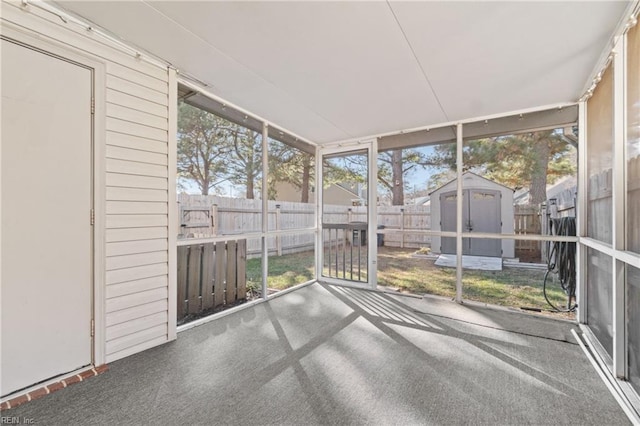 unfurnished sunroom featuring a healthy amount of sunlight