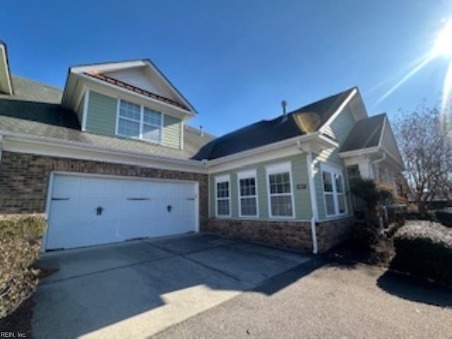 view of front property with a garage