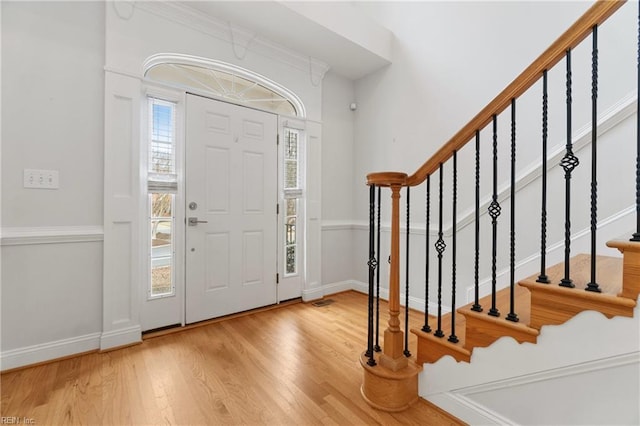 entryway featuring light wood-type flooring