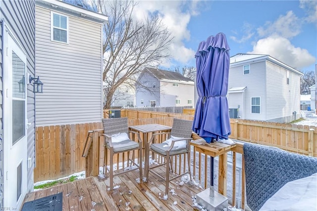 view of wooden deck