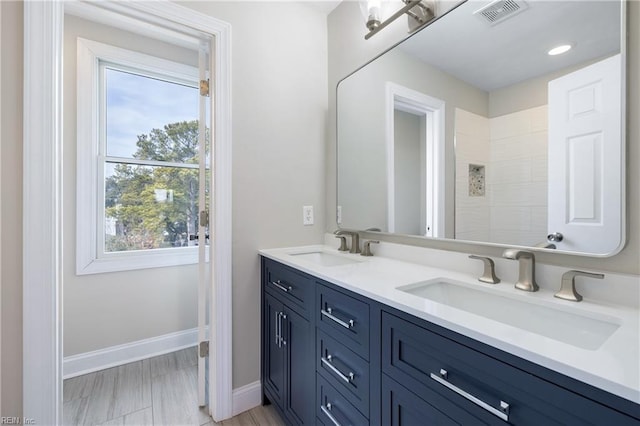 bathroom featuring vanity