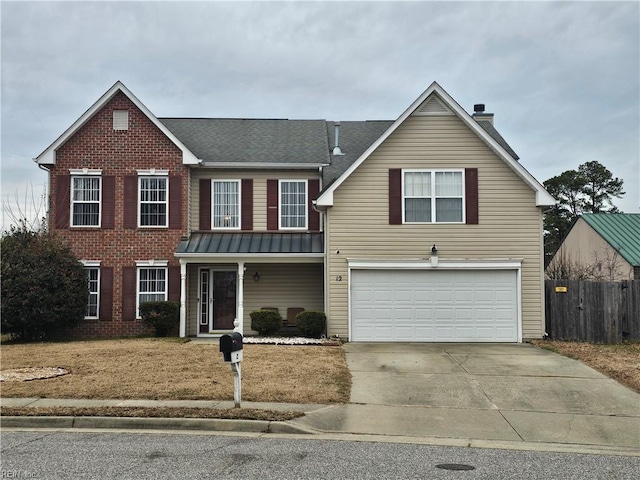 view of front of home featuring a garage