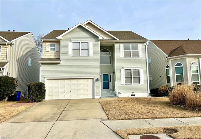 view of front of home featuring a garage