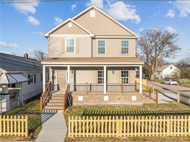 view of front of home with a porch