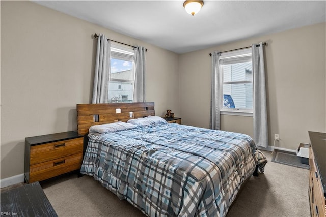 view of carpeted bedroom