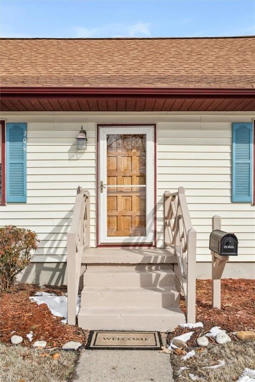 view of doorway to property