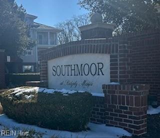 view of community sign