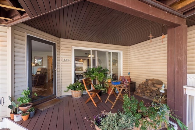 view of wooden deck