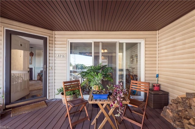 view of wooden deck