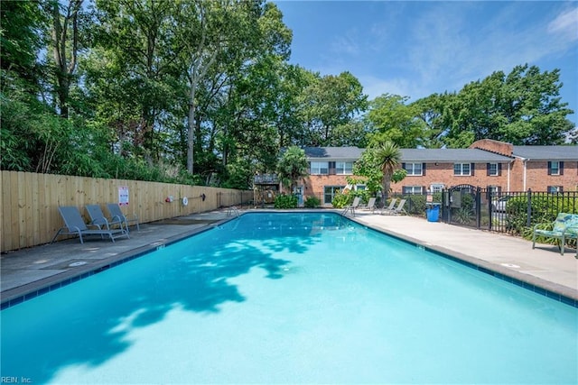 view of pool featuring a patio area