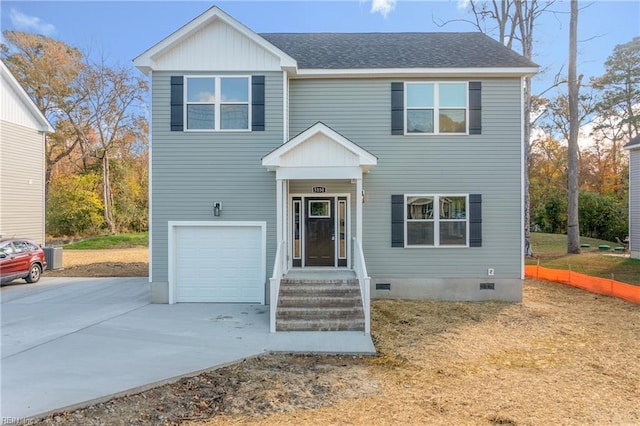 view of front of house featuring a garage