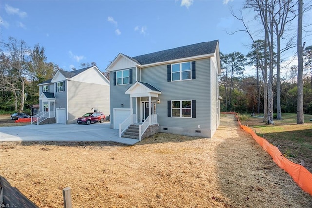 view of front of home featuring a garage