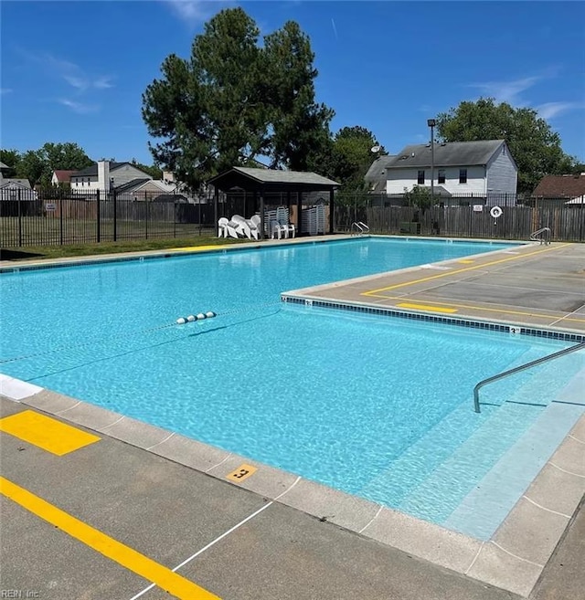 view of pool with a gazebo