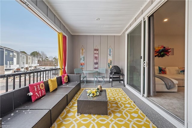 balcony with an outdoor living space