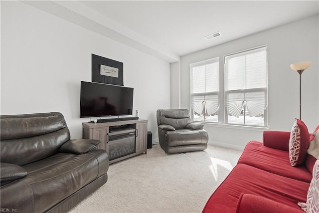 view of carpeted living room