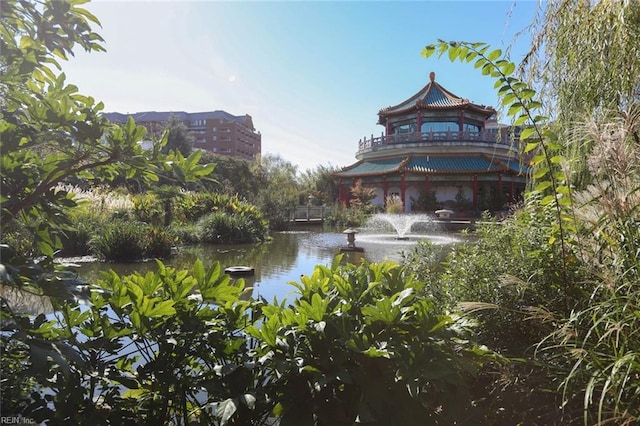 view of water feature