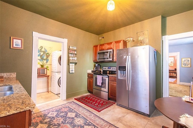 kitchen with appliances with stainless steel finishes and sink