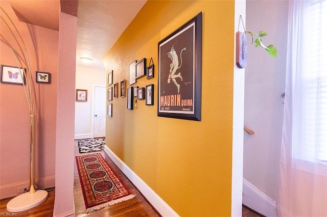 hall featuring wood-type flooring