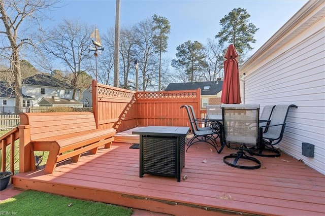 view of wooden deck