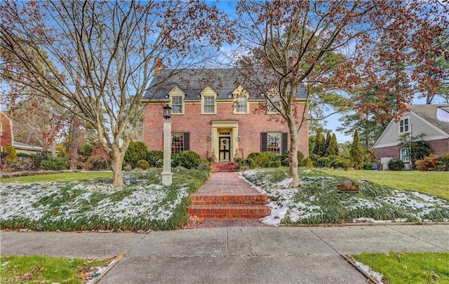 view of front facade with a front lawn