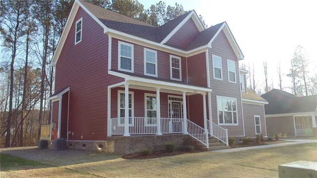 view of front of house featuring covered porch