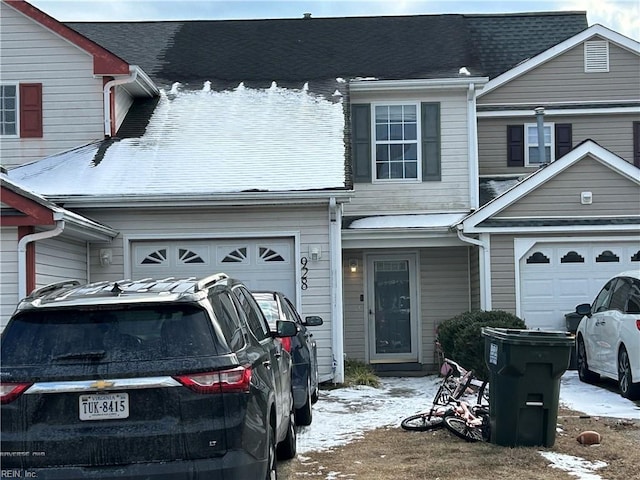 view of front of home featuring a garage