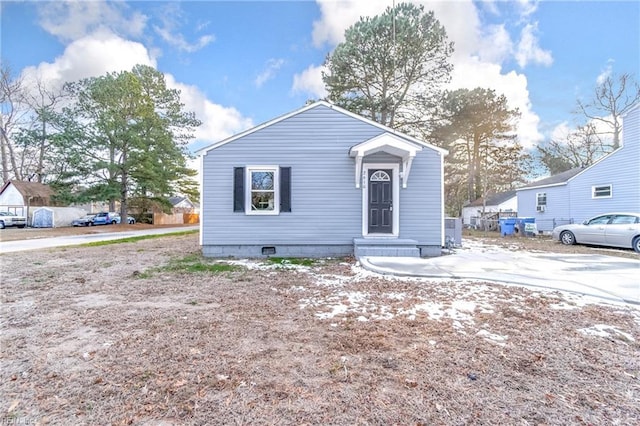 view of bungalow-style home