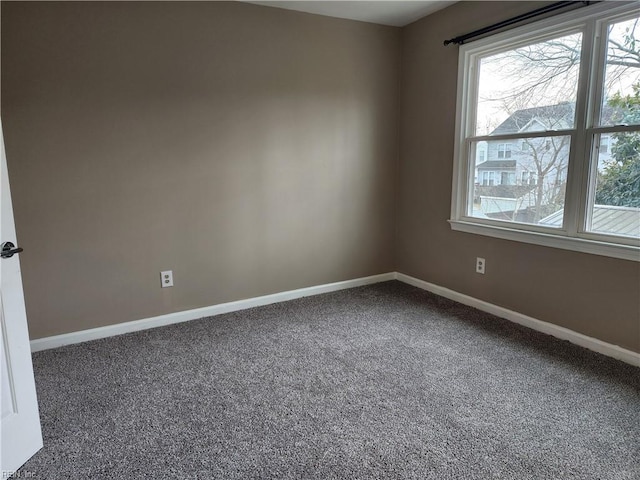 unfurnished room with carpet