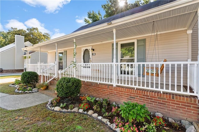 view of front of property with a porch