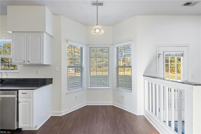 interior space featuring dark hardwood / wood-style floors