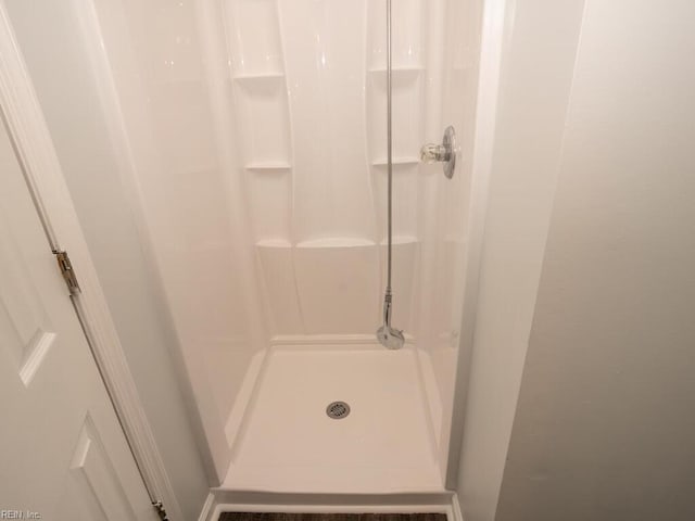 bathroom with a shower