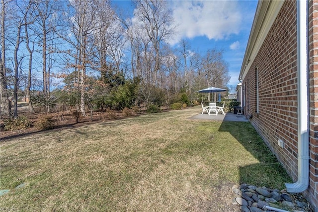 view of yard featuring a patio