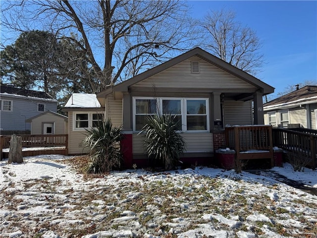 view of bungalow-style home