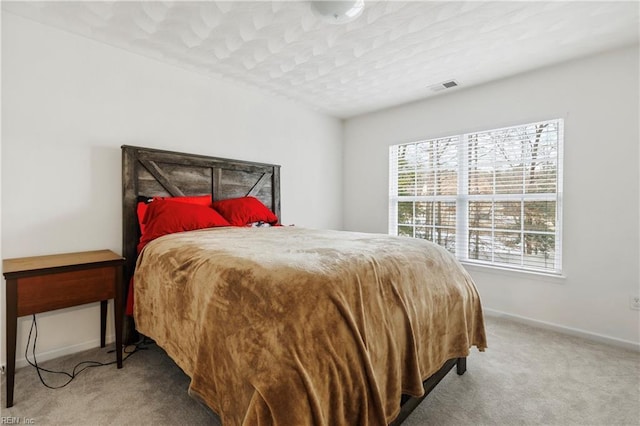 bedroom with carpet floors