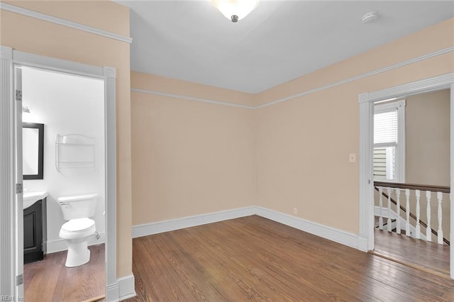 interior space with hardwood / wood-style flooring