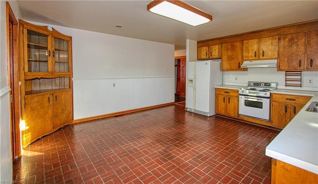 kitchen with white appliances